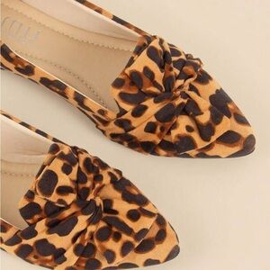 Leopard Print Bow Flats